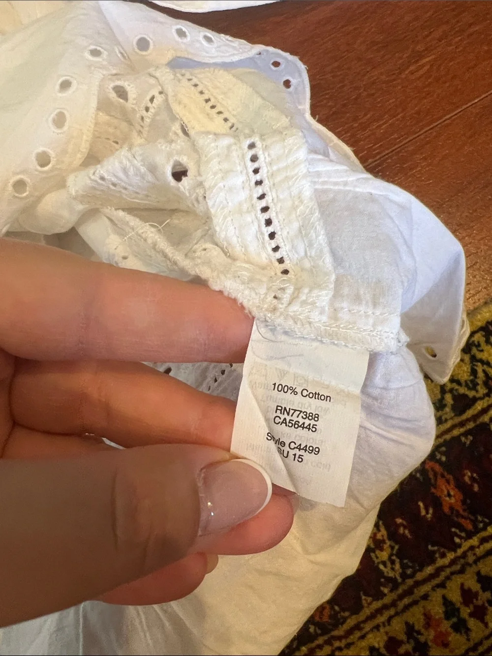 J. Crew White Eyelet Embroidered Top